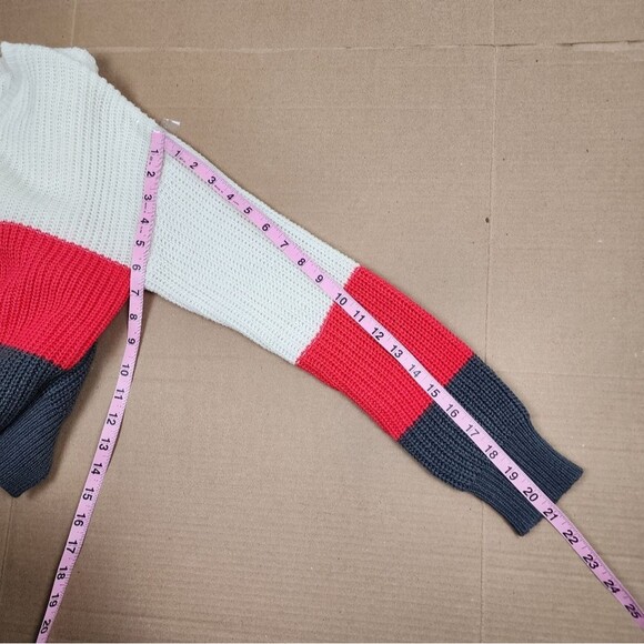 Rue 21 Ribbed Crop Sweater Top Tricolor Size L juniors - Picture 8 of 11